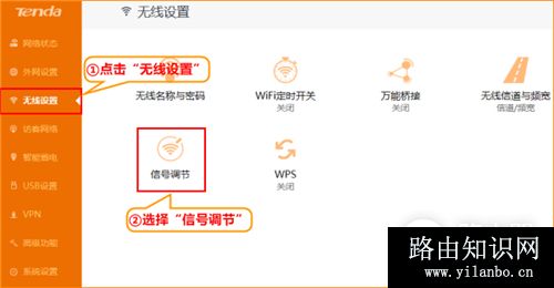 腾达 AC15 无线路由器调节无线信号强度方法