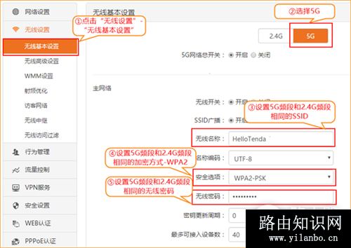 腾达 W15E 无线路由器设置5G优先方法