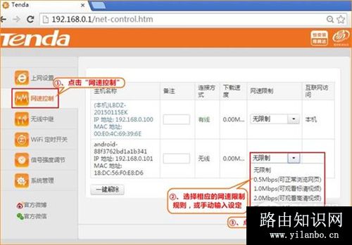 腾达 FH456 无线路由器网速控制