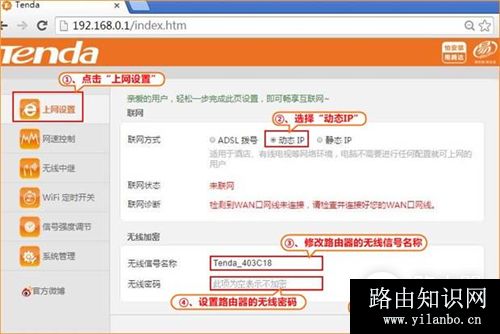 腾达 FH456 无线路由器动态IP上网设置