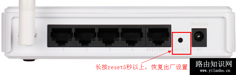 dlink无线路由器reset重置按钮