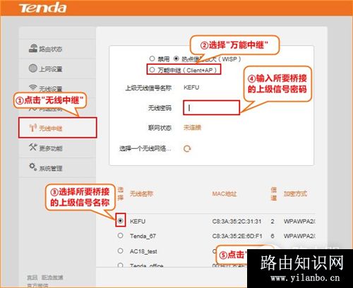 腾达 F3 v6.0 无线路由器无线中继设置方法