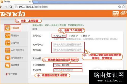 腾达 F6 无线路由器宽带连接上网设置